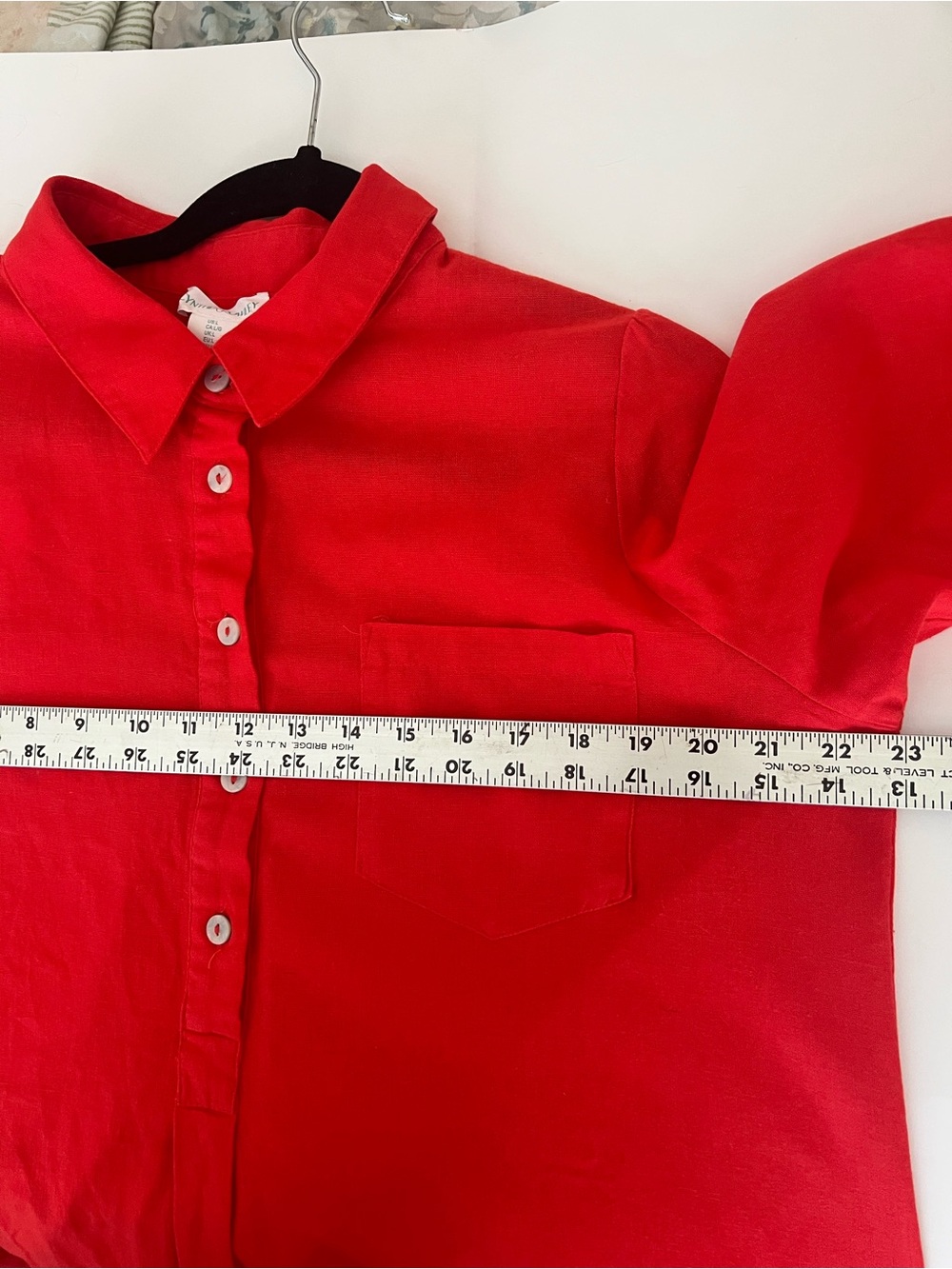 Cynthia Rowley Red Long-Sleeve Shirt Dress NWOT Size Large - Picture 4 of 10